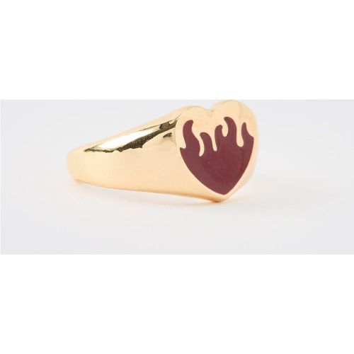 Anillo Dorado Con Corazón - boohoo - Modalova