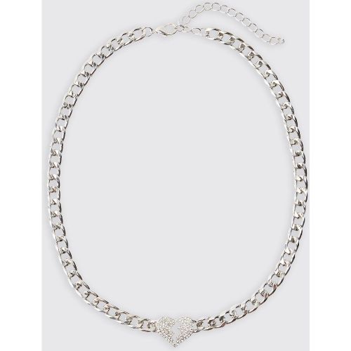 Collana in argento con cuore ghiacciato - boohoo - Modalova