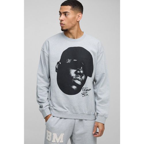 Sudadera Oversize Con Estampado De Biggie Face - boohoo - Modalova