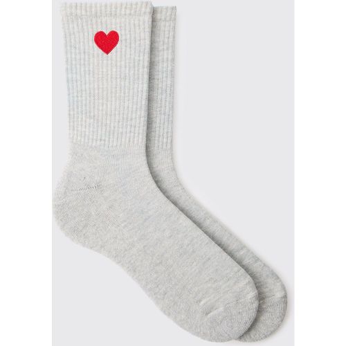 Calcetines De Felpa Con Bordado De Corazón - boohoo - Modalova