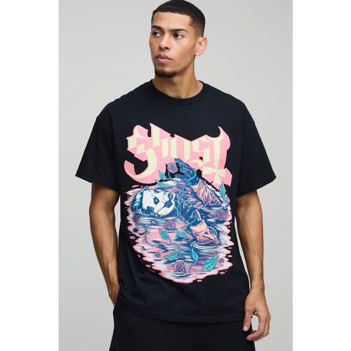 T-shirt oversize ufficiale con stampa Ghost Band - boohoo - Modalova