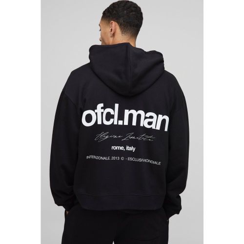 Sudadera Oversize Recta Man Ofcl Básica Con Cremallera - boohoo - Modalova