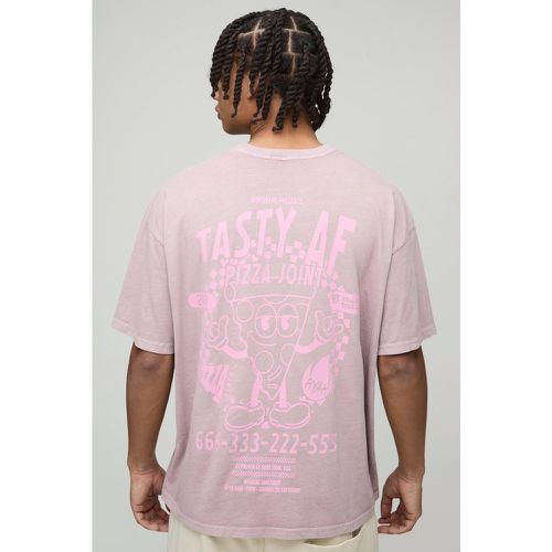 Camiseta Oversize Desteñida Con Estampado Gráfico Tasty Af - boohoo - Modalova