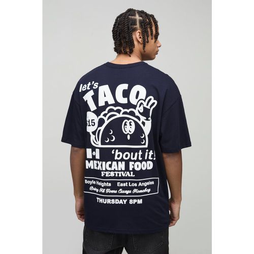 Camiseta Oversize Con Estampado De Dibujo De Taco - boohoo - Modalova