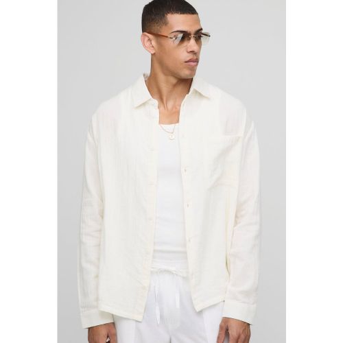 Camisa Oversize De Manga Larga Y Estopilla Con Cuello - boohoo - Modalova