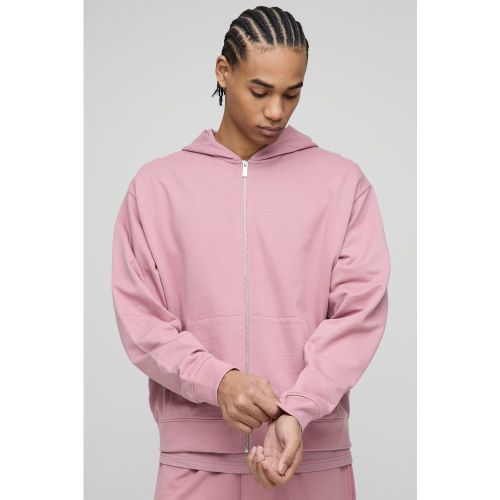 Sudadera Oversize Básica Recta Con Capucha Y Cremallera - boohoo - Modalova