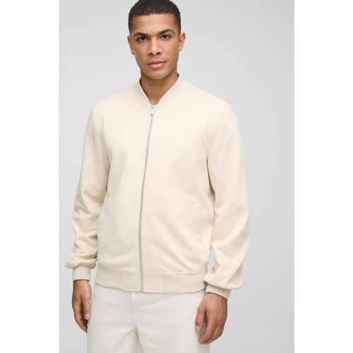 Chaqueta Bomber Regular De Ante Sintético - boohoo - Modalova
