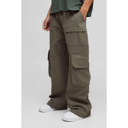 Pantalón Cargo Bombacho De Bengalina - boohoo - Modalova