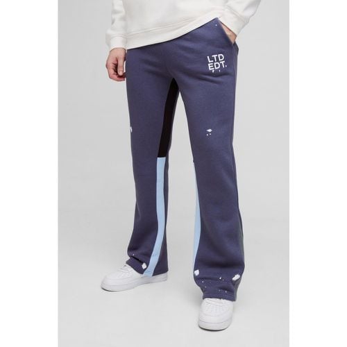 Pantalón Deportivo Tall Regular Ltd Con Salpicaduras De Pintura Y Refuerzos - boohoo - Modalova