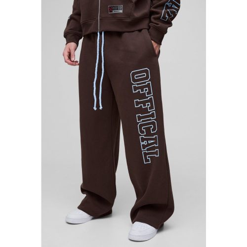 Pantaloni tuta a gamba ampia Official - boohoo - Modalova