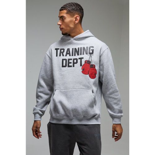 Sudadera Oversize Con Capucha Y Estampado Training Dept. Boxing Glove - boohoo - Modalova