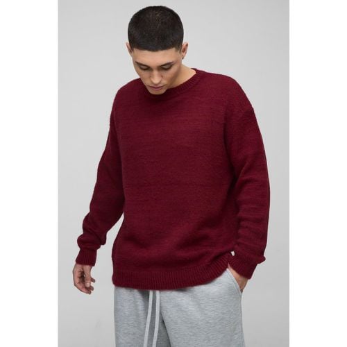 Maglione squadrato in maglia intrecciata in bouclé - boohoo - Modalova