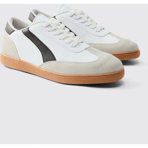 Zapatillas Deportivas Con Panel De Cuero Sintético - boohoo - Modalova