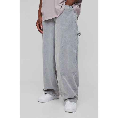 Pantalón Ancho Estilo Carpintero De Pana Con Lavado De Ácido - boohoo - Modalova