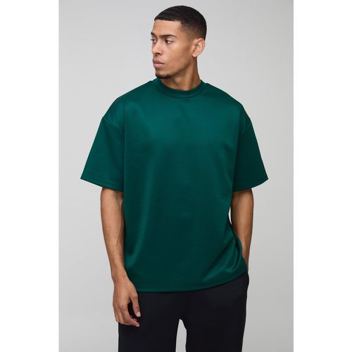 T-shirt oversize in Scuba con girocollo esteso - boohoo - Modalova