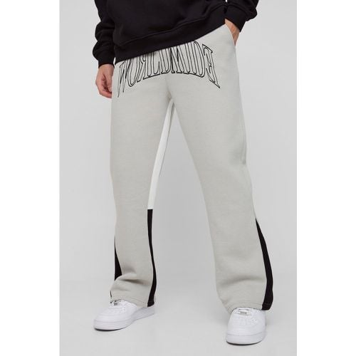 Pantalón Deportivo Con Costuras En Contraste Y Bordado Worldwide - boohoo - Modalova