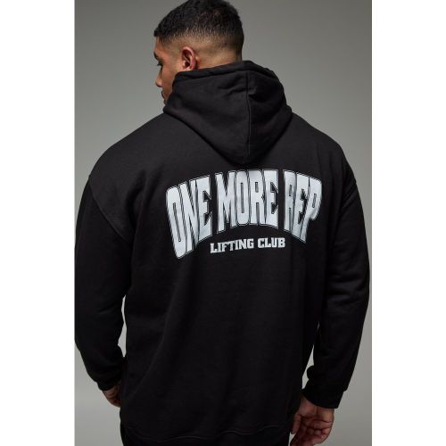 Sudadera Man Active Oversize Con Capucha Y Estampado One More Rep - boohoo - Modalova