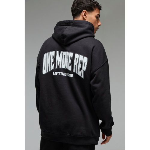 Sudadera Man Active Oversize Con Capucha Y Estampado One More Rep - boohoo - Modalova