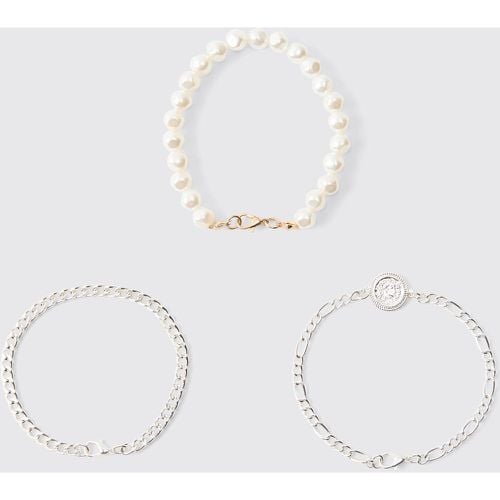 Braccialetti di perle - set di 3 paia - boohoo - Modalova