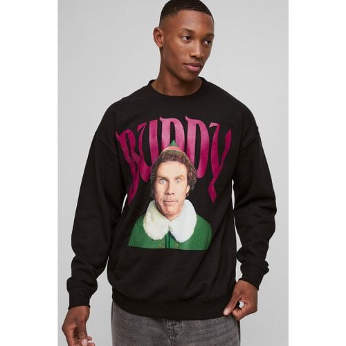 Sudadera Oversize Navideña Con Estampado De Buddy The Elf - boohoo - Modalova