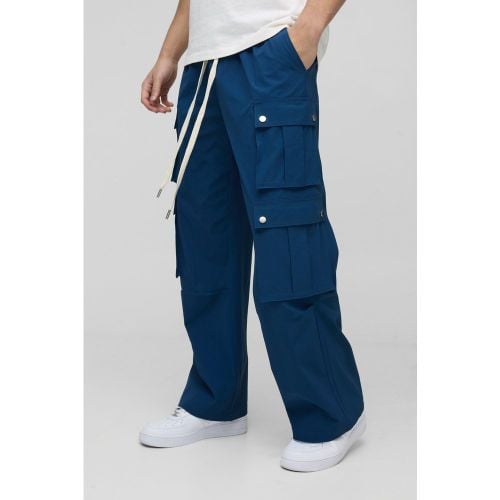 Pantalón De Pernera Ancha Con Multibolsillos Cargo Y Costuras Antidesgarros - boohoo - Modalova