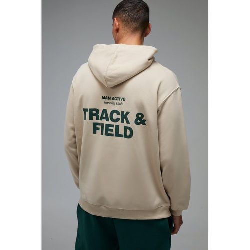 Sudadera Man Active Track & Field Oversize Con Capucha - boohoo - Modalova