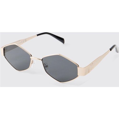 Gafas De Sol Doradas Metálicas Redondas Con Detalle Lateral - boohoo - Modalova