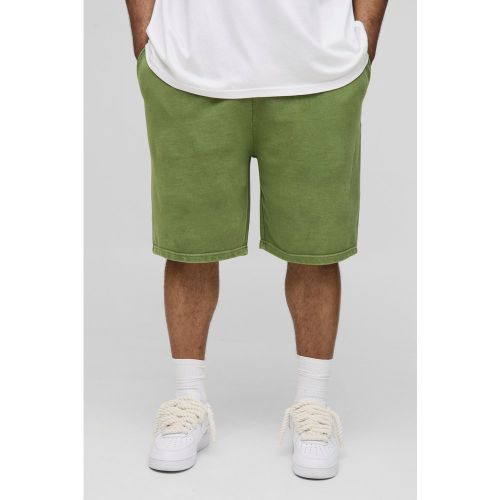 Pantaloncini Plus Size comodi in jersey in lavaggio acido - boohoo - Modalova