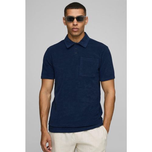 Polo Ajustado De Felpa Con Capa Falsa - boohoo - Modalova