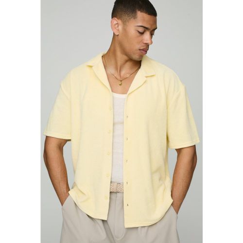 Camicia oversize a maniche corte con colletto e rever - boohoo - Modalova