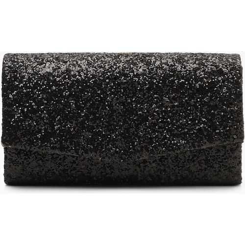 Pochette a busta strutturata glitterata con catena - boohoo - Modalova