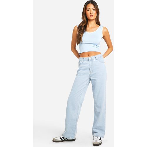 Jeans Basics a vita alta a gamba ampia - boohoo - Modalova