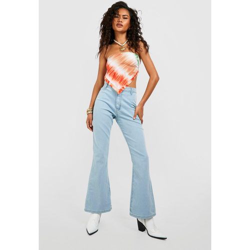 Jeans a zampa stile Disco a vita alta - boohoo - Modalova