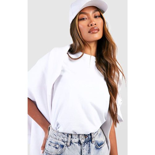 Camiseta Oversize Básica, Blanco - boohoo - Modalova