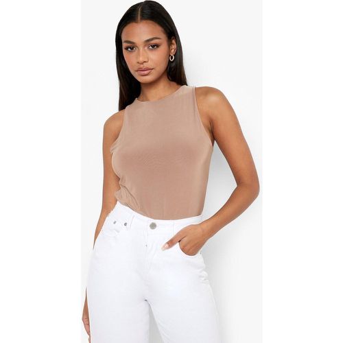 Body De Tela Doble, Beige - boohoo - Modalova