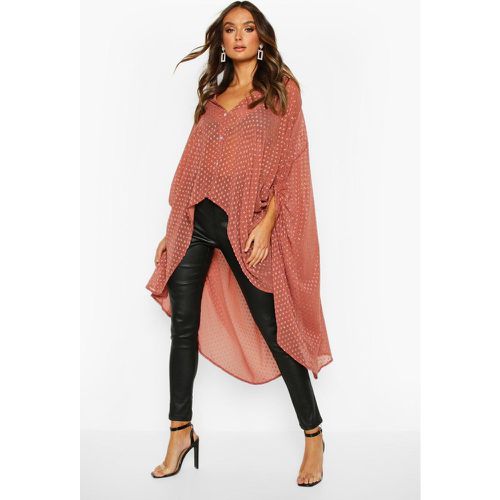 Gonna maxi oversize in chiffon plumetis - boohoo - Modalova