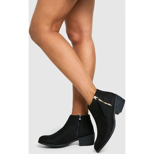 Botas Chelsea De Punta Redonda Con Cremallera Lateral - boohoo - Modalova