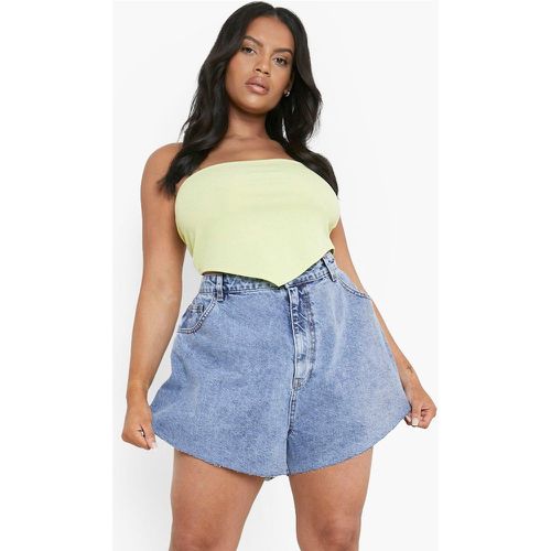 Pantaloncini morbidi Plus Size in denim - boohoo - Modalova