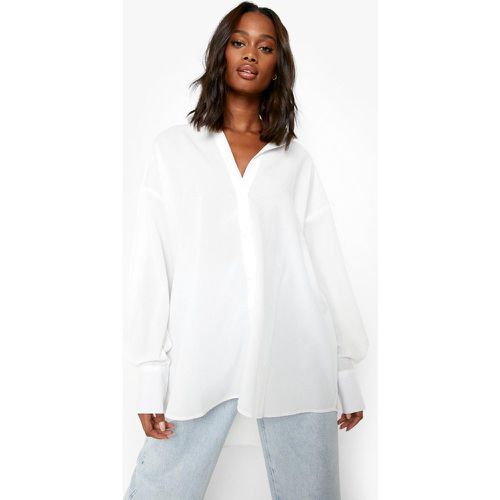 Camisa Oversize Jaspeada Ligera - boohoo - Modalova