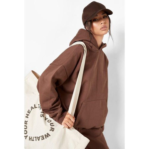 Felpa oversize Premium con cappuccio - boohoo - Modalova