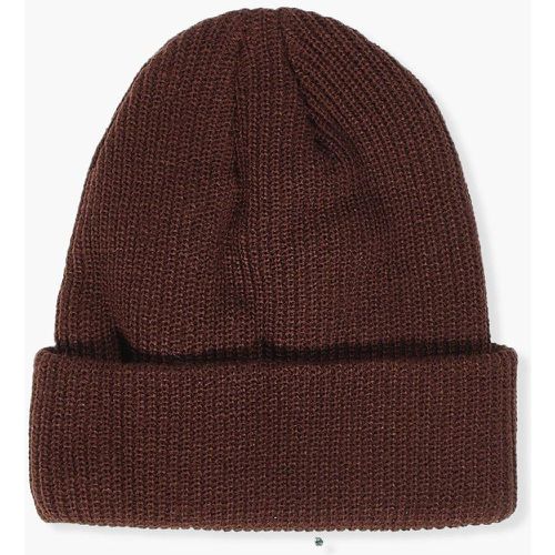 Berretto Beanie Basic, Brown - boohoo - Modalova