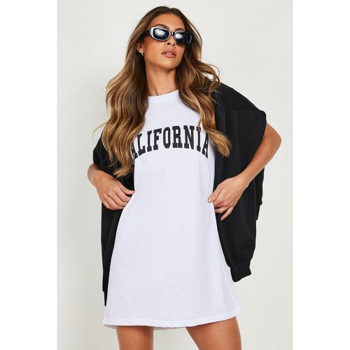 Vestito T-shirt California, Bianco - boohoo - Modalova