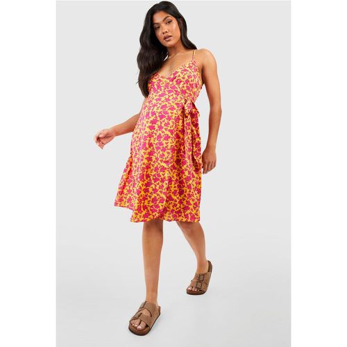 Vestido Premamá Skater De Tirantes Con Estampado De Flores - boohoo - Modalova