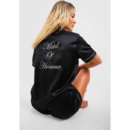 Pijama Corto De Raso Con Estampado Maid Of Honour - boohoo - Modalova