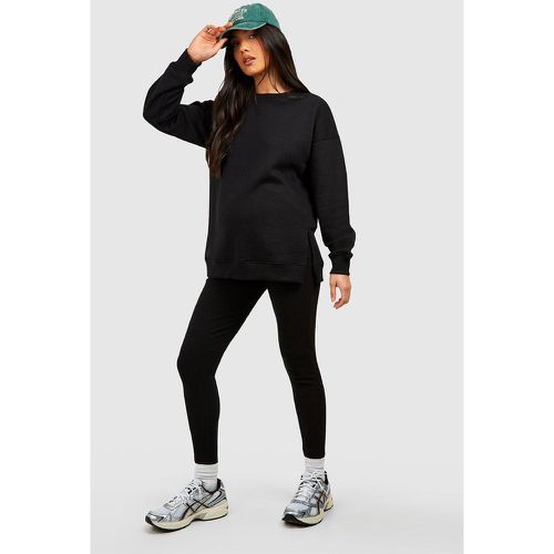 Conjunto Premamá De Leggings Y Sudadera Con Abertura Lateral - boohoo - Modalova