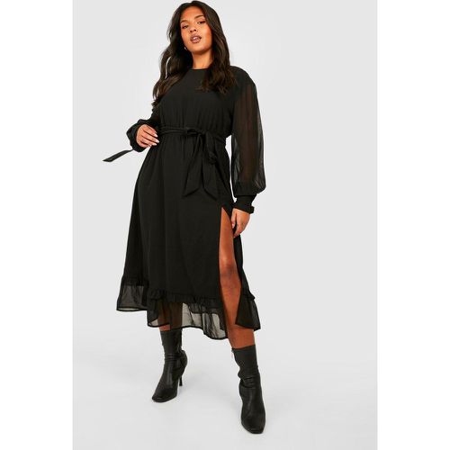 Vestito longuette Plus Size con fascia allacciata in vita - boohoo - Modalova