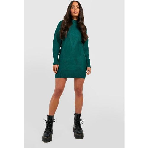 Vestido Jersey Petite De Punto Con Cuello Vuelto - boohoo - Modalova