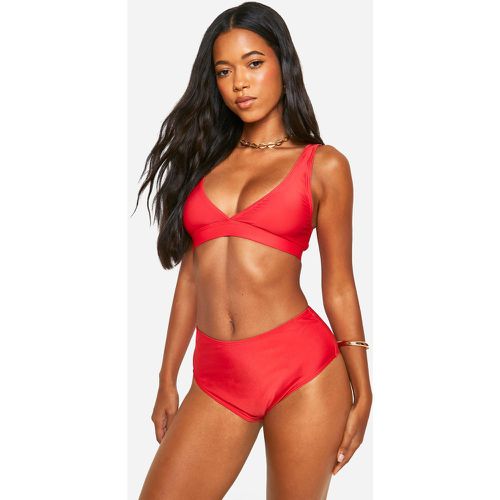 Slip bikini Essentials a vita alta - boohoo - Modalova