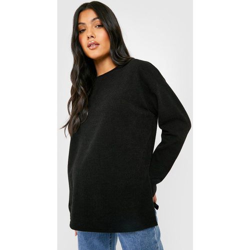 Maglione Premaman in maglia morbida con spacco laterale - boohoo - Modalova