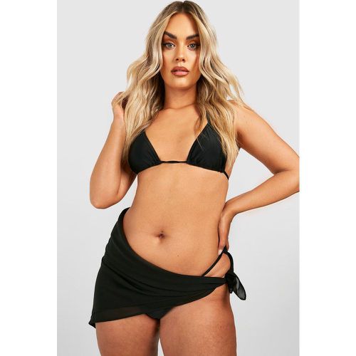 Pareo Plus Size, Nero - boohoo - Modalova